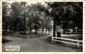 Celina Ohio Edgewater Park West Entrance c1930-50s Vintage Postcard