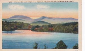 North Carolina Tryon Lake Lanier With Hogback Mountain To Left and Rocky Spur...