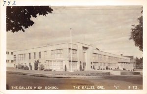 Dalles High School real photo - The Dalles, Oregon OR