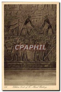 Postcard Ancient Egypt Sakkara Egypt Tomb Wall paintings