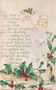 Vintage Postcard 1914 Best Christmas Dishes Holiday Season Special Celebration