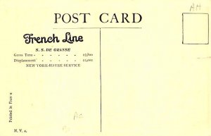 SS De Grasse French Line Ship Unused 