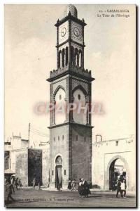 Old Postcard Casablanca The Tower I & # 39Horloge