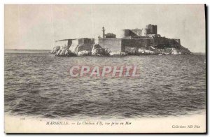 Old Postcard Marseille The Chateau d & # 39If View Getting Sea