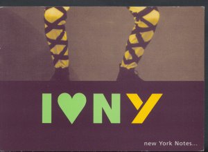 Advertising Postcard,I Love New York,New York Notes Literature Guides PostedT962