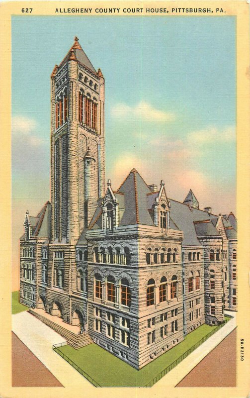 Postcard Allegheny County Court House, Pittsburgh, PA