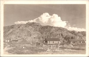 Real Photo Postcard Hungry Joe Butte in Glendive, Montana