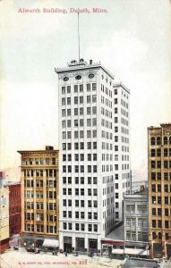 DULUTH, MN Minnesota    ALWORTH BUILDING & Street Scene    c1910's Postcard