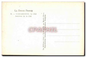 Old Postcard Carcassonne La Cite de la Cite Interior