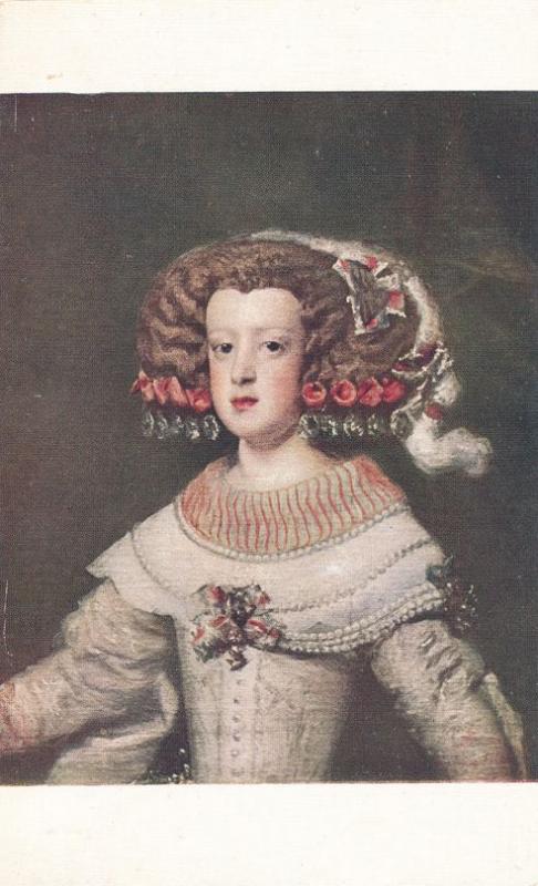 Infant Portrait of Marie Therese by Valasquez Queen of France 1660 to 1683 - DB