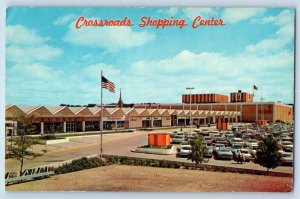 Omaha Nebraska NB Postcard Crossroads Shopping Center Aerial View 1969 Vintage