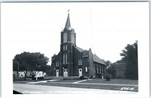 c1950s Mineral Point, Wis RPPC St. Paul's Catholic Church Historic Brick PC A112