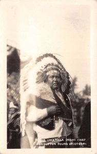 Pendleton Round Up Oregon Umatilla Indian Chief Real Photo Postcard AA83723