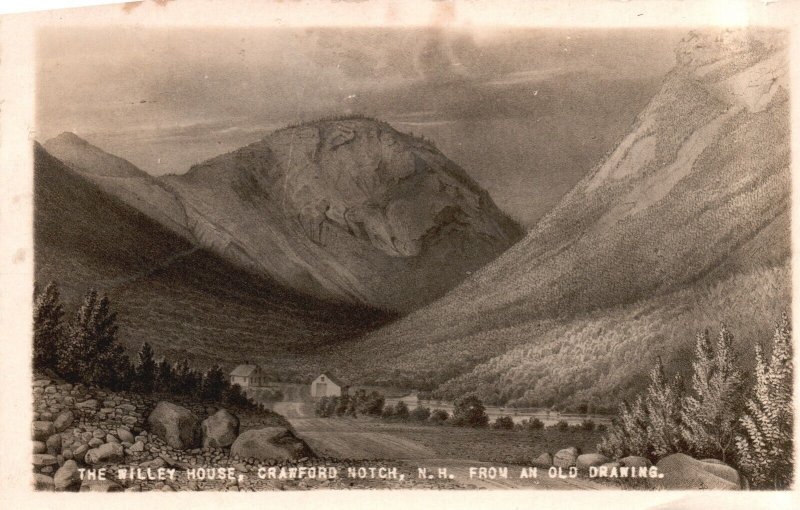 Postcard 1924 Real Photo The Willey House Crawford Notch Mountains NH RPPC 