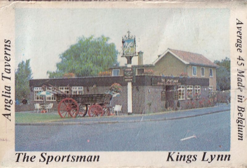 The Sportsman Kings Lynn Norfolk Pub Matchbox Label