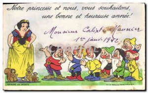 Modern Postcard Fantasy Illustrator Walt Disney Snow White and the Seven Dwarfs