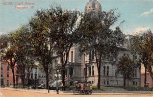 J58/ Freeport Illinois Postcard c1910 Court House Building 260