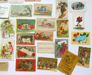 LOT of 36 ANTIQUE VICTORIAN TRADE CARDS