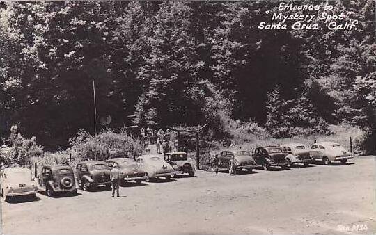 California Santa Cruz Entrance To Mystery Spot Real Photo RPPC