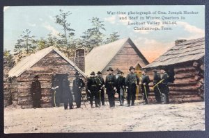 Mint USA Picture Postcard Civil War Gen Joseph Hooker & Staff Winter Quarters