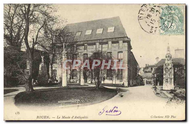 Old Postcard Rouen Museum of Antiquities