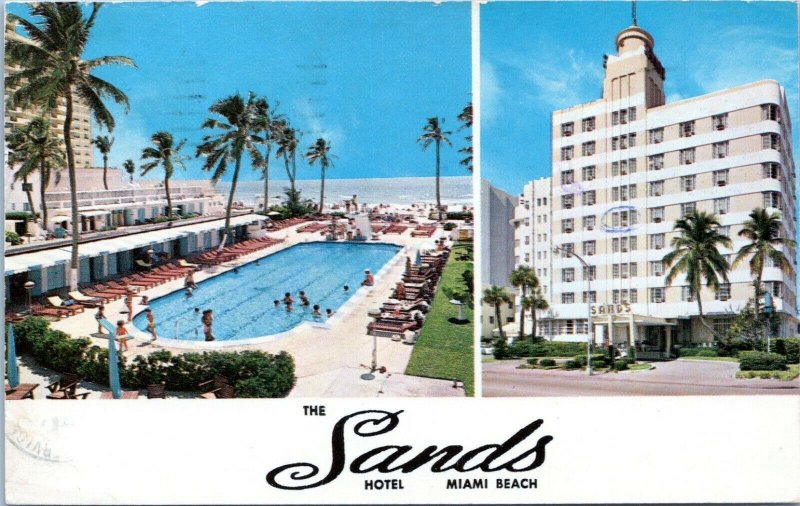 Miami Beach Florida Postcard 1975 The Sands Hotel Chrome MP