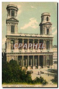 Old Postcard The Paris Saint Sulpice Church