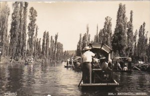 Mexico Xochimilco Canal Scene Photo