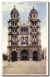 Old Postcard Dijon Facade of L & # 39Eglise St Michel