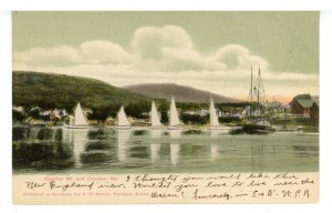 ME - Camden. Camden Mountain & Town View from the Harbor  c 1906