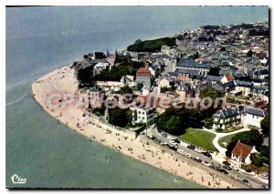 Modern Postcard Le Crotoy (Somme) Aerial view A corner of the Beach