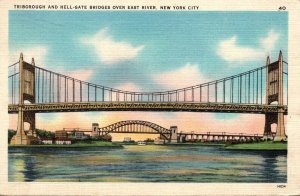 New York City Triborough and Hell Gate Bridges 1947