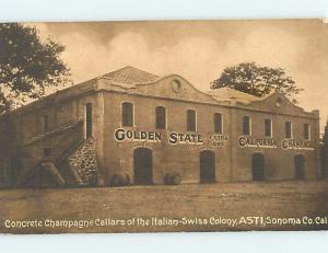 Divided-Back GOLDEN STATE CHAMPAGNE COMPANY BUILDING Sonoma California CA ho3301