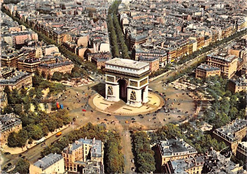 La Place de l'arc de triomphe de l'Etoile Paris France 1966 