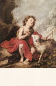 St. John the Baptist as a child, by Murillo Fine art, modern Spanish postcard