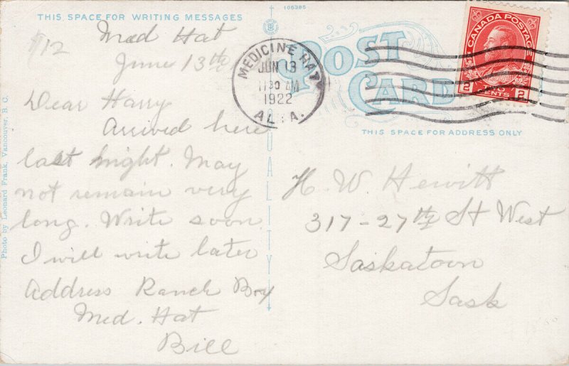 Hotel Vancouver Vancouver BC Leonard Frank c1922 Postcard F25