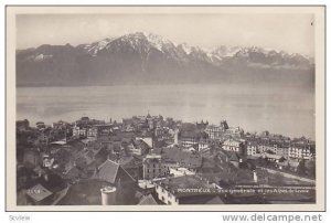 RP; MONTREUX, Vue generale et les Alpes de Savoie, Vaud, Switzerland, 20-30s