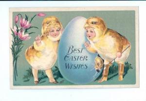 LP49 Easter Holidays,  vintage postcard,  Fantasy Easter 