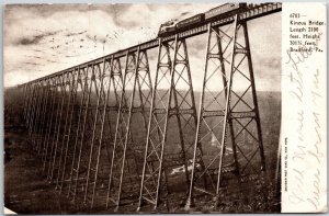 Kinzua Bridge Bradford Pennsylvania PA Passenger Train Vintage Postcard 1908