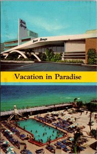 Florida Miami Beach Bal Harbour Beau Rivage Resort Split View 1969