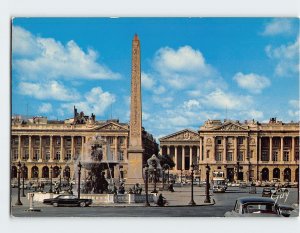 Postcard La place de la Concorde, Paris, France