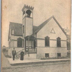 c1910s Marion, IN Swayzee Street United Brethren Church WA Lucas Postcard A115