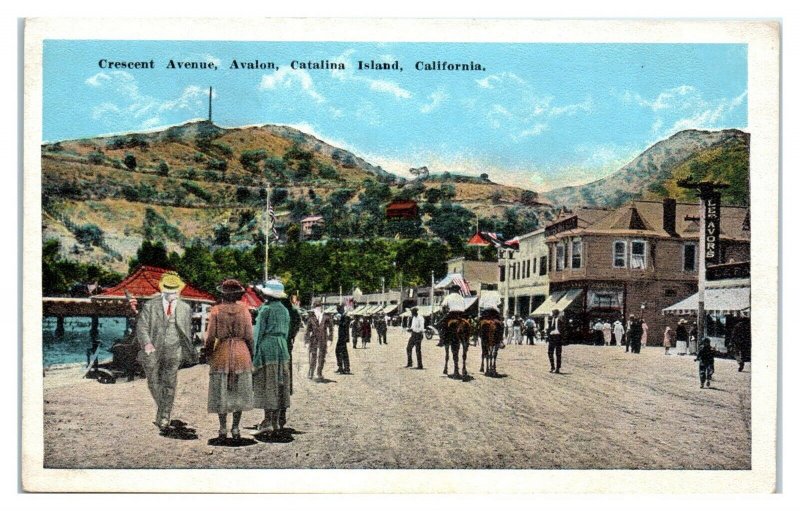 Central Avenue, Avalon, Catalina Island, CA Postcard *5Q12