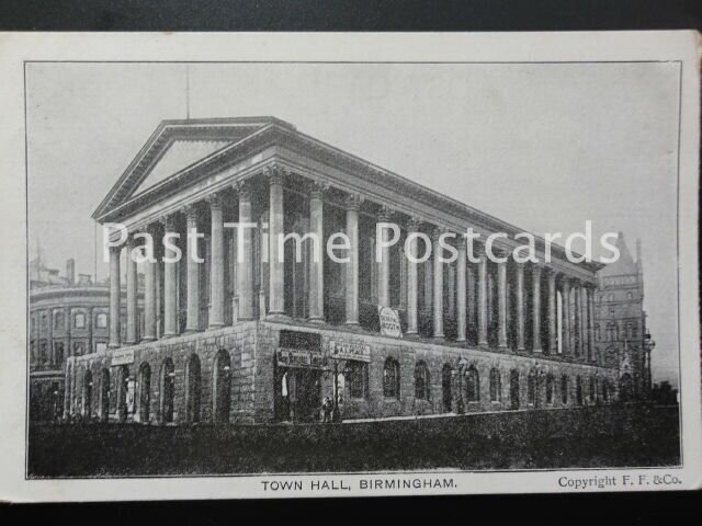 BIRMINGHAM x 3 Old Postcard Town Hall COUNCIL HOUSE GPO & New Street by F.F.& Co