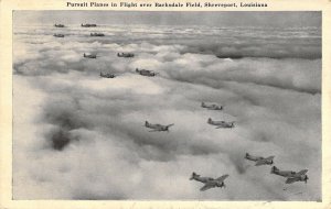 WW2, 1941,  Fighter Planes over Barksdale Field, Shreveport, LA,MSG,Old Postcard