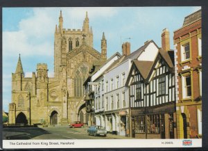 Herefordshire Postcard - The Cathedral From King Street, Hereford   RR5501