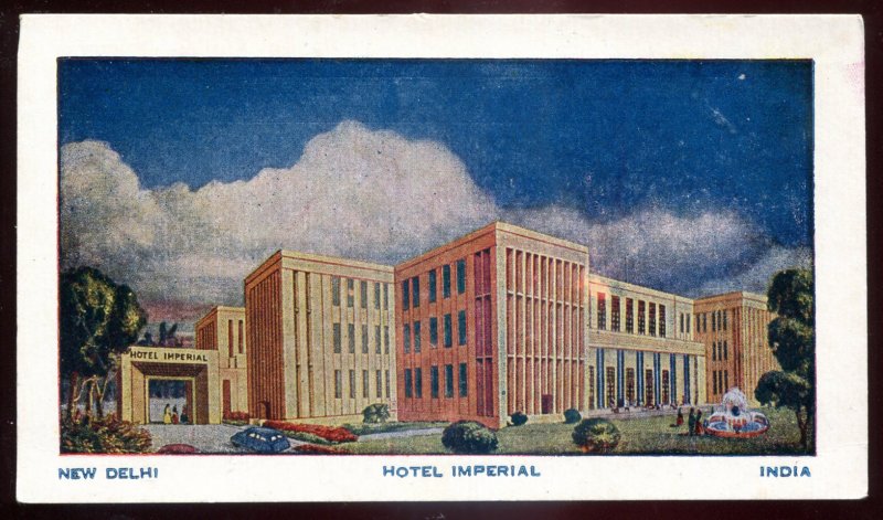 dc1861 - INDIA New Delhi Postcard 1930s Hotel Imperial