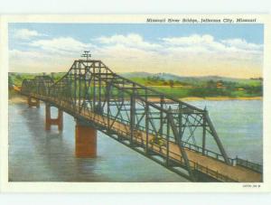 Linen BRIDGE SCENE Jefferson City Missouri MO HJ0967