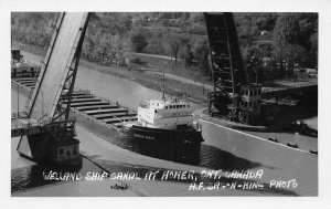 J83/ Ship Postcard RPPC c50s Homer Ontarior Freighter R. Bruce Angus123