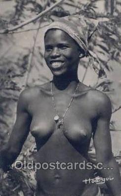 African Nude 1957 postal marking on back unknown